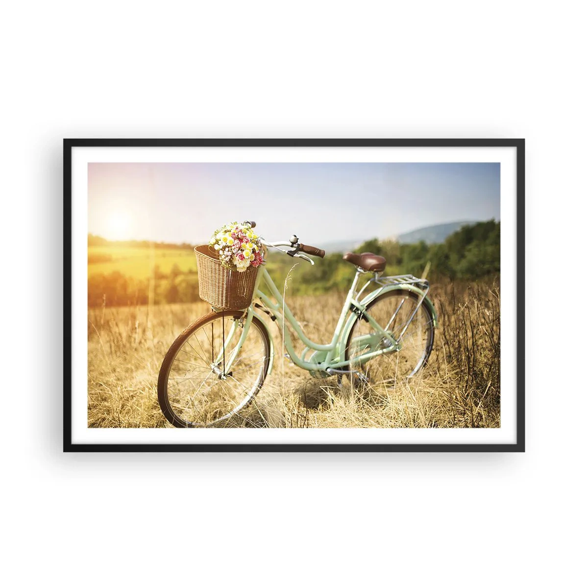 Plagát v čiernom ráme - Chvíľu tu zostanem - 91x61 cm