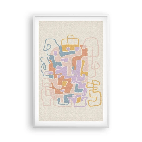 Plagát v bielom ráme - Labyrint – veselé dobrodružstvo - 61x91 cm