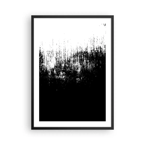 Plagát v čiernom ráme - Abstraktná kompozícia v čiernej a bielej farbe - 50x70cm - Víťazom sa stáva... - Moderná nástenná dekorácia do obývacej izby a spálne ARTTOR