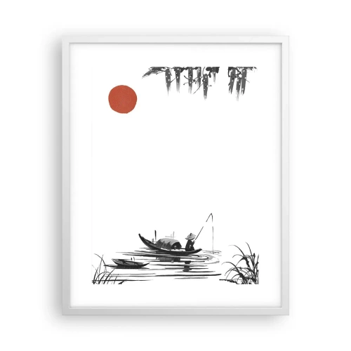 Plagát v bielom ráme - Ázijské popoludnie - 40x50 cm