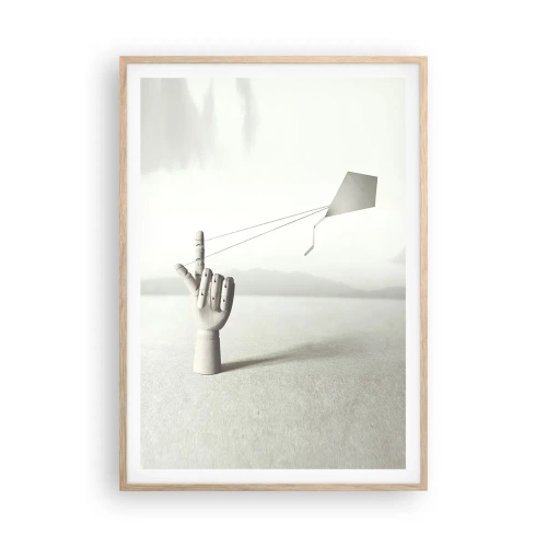 Plagát v ráme zo svetlého duba - Výzva - 70x100 cm