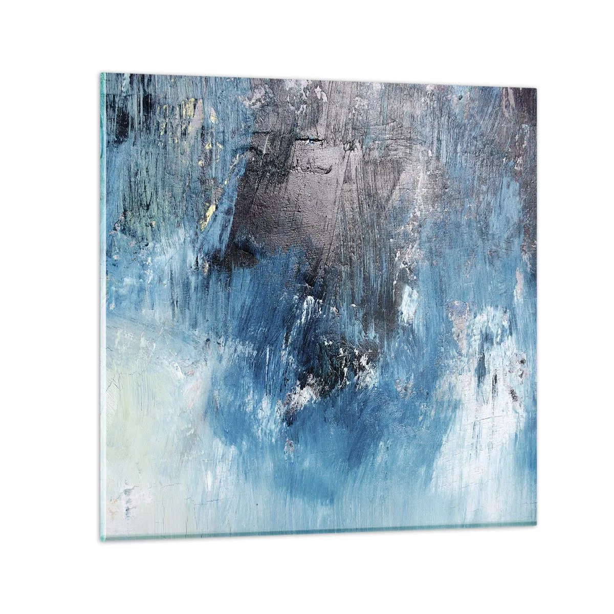 Obraz na skle - Rapsódia v modrom - 60x60 cm