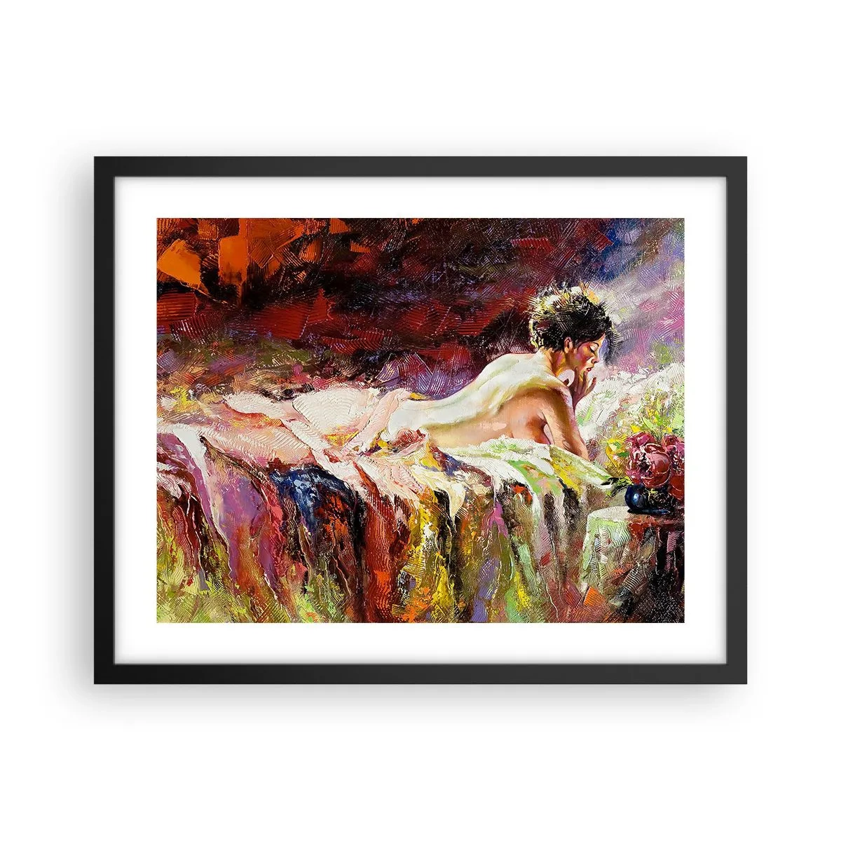 Plagát v čiernom ráme - Zamyslená Venuša - 50x40 cm