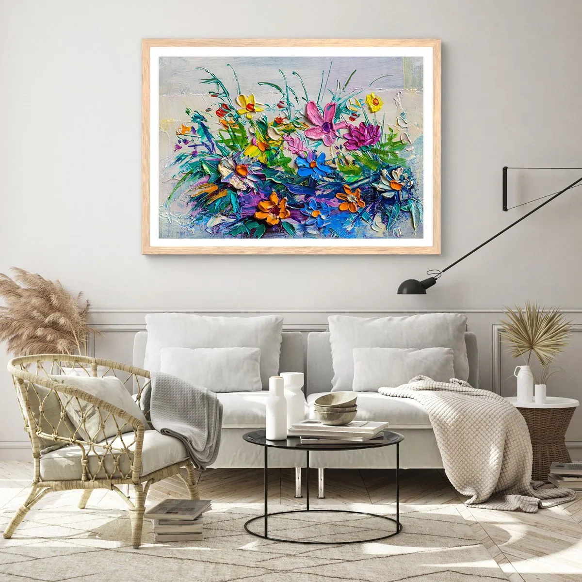 Plagát v ráme zo svetlého duba - Vôbec nie zátišie - 50x40 cm