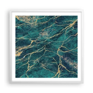 Plagát v bielom ráme - Zlatá žila - 60x60 cm