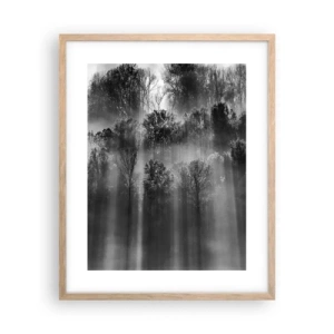 Plagát v ráme zo svetlého duba - V lúčoch svetla - 40x50 cm