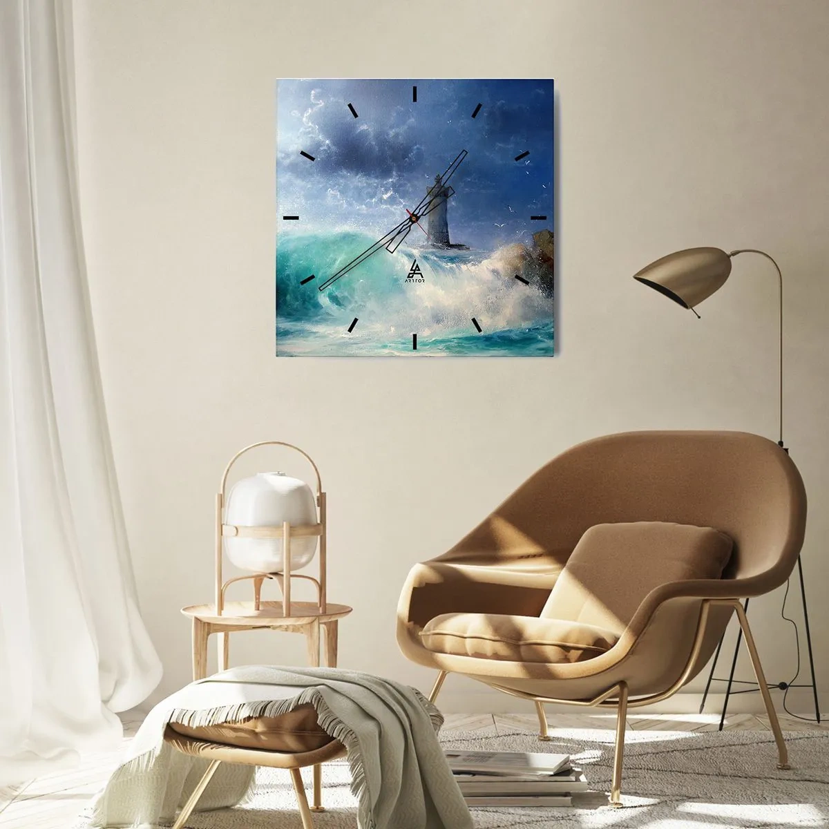 Nástenné hodiny - Na stráži proti živlom - 30x30 cm