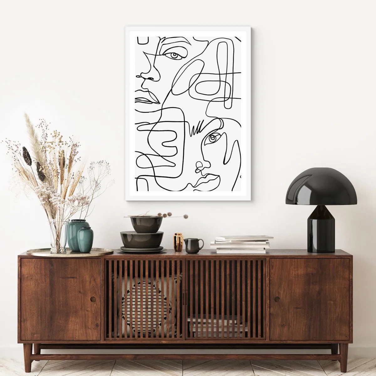 Plagát v bielom ráme - V spletených emóciách - 50x70 cm