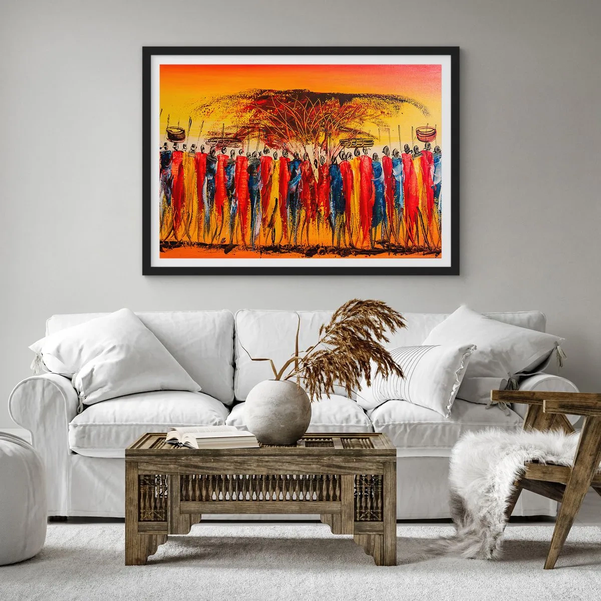 Plagát v čiernom ráme - Tam, tam, tam, tam idú - 91x61 cm