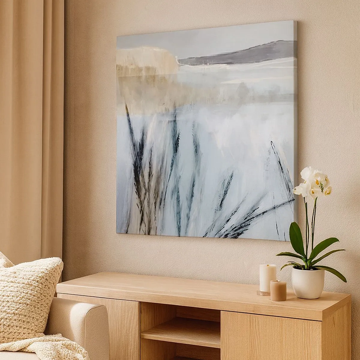 Obraz na plátne - Zimné polia - 30x30 cm