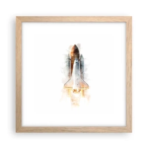 Plagát v ráme zo svetlého duba - Prieskumníci do toho - 30x30 cm