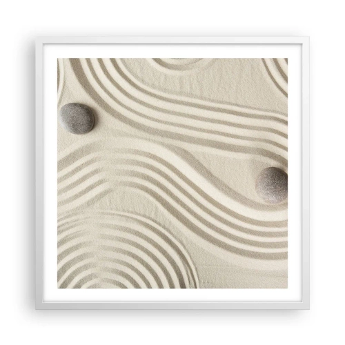 Plagát v bielom ráme - Dotyk tepla - 60x60 cm