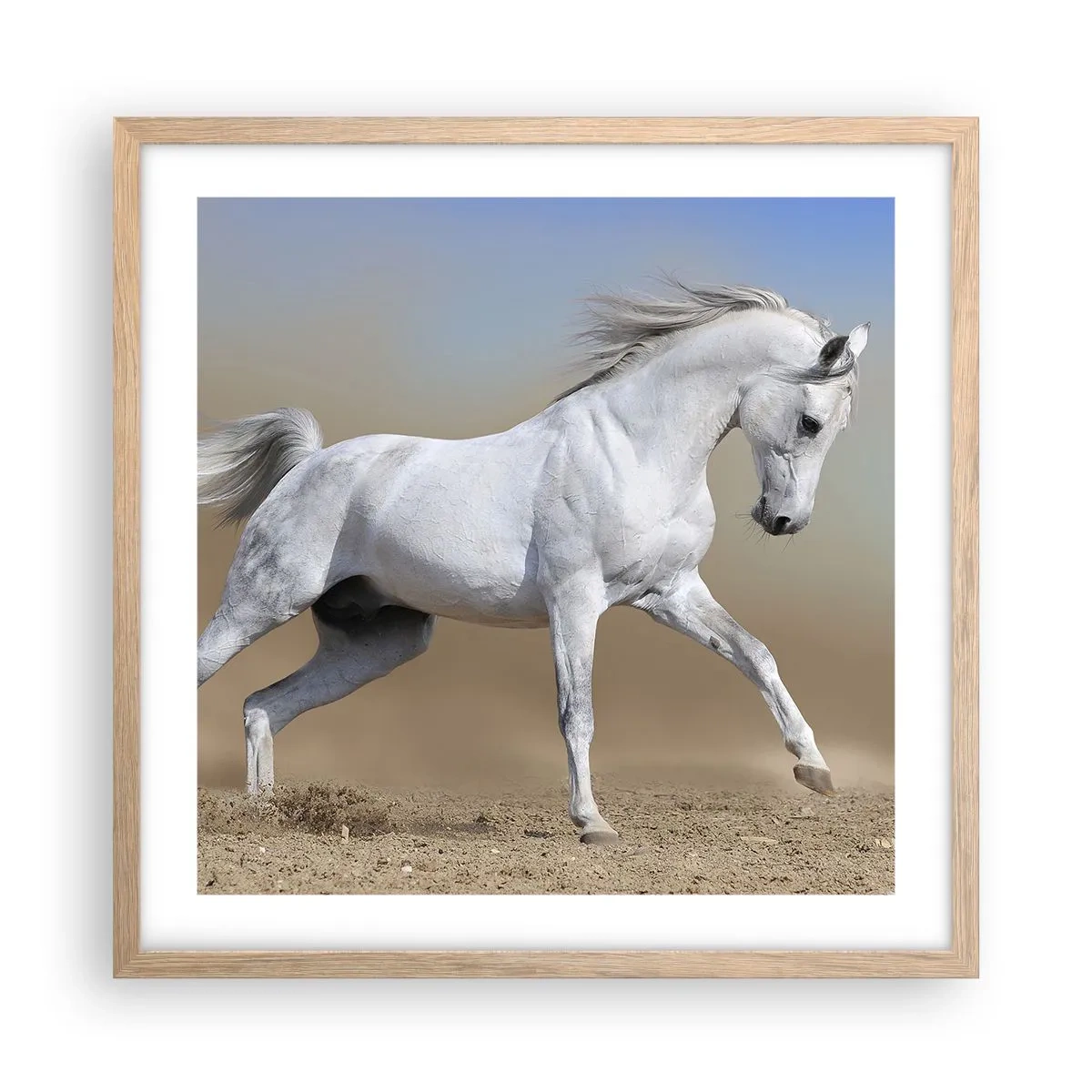 Plagát v ráme zo svetlého duba - Najkrajšia arabská rozprávka - 50x50 cm