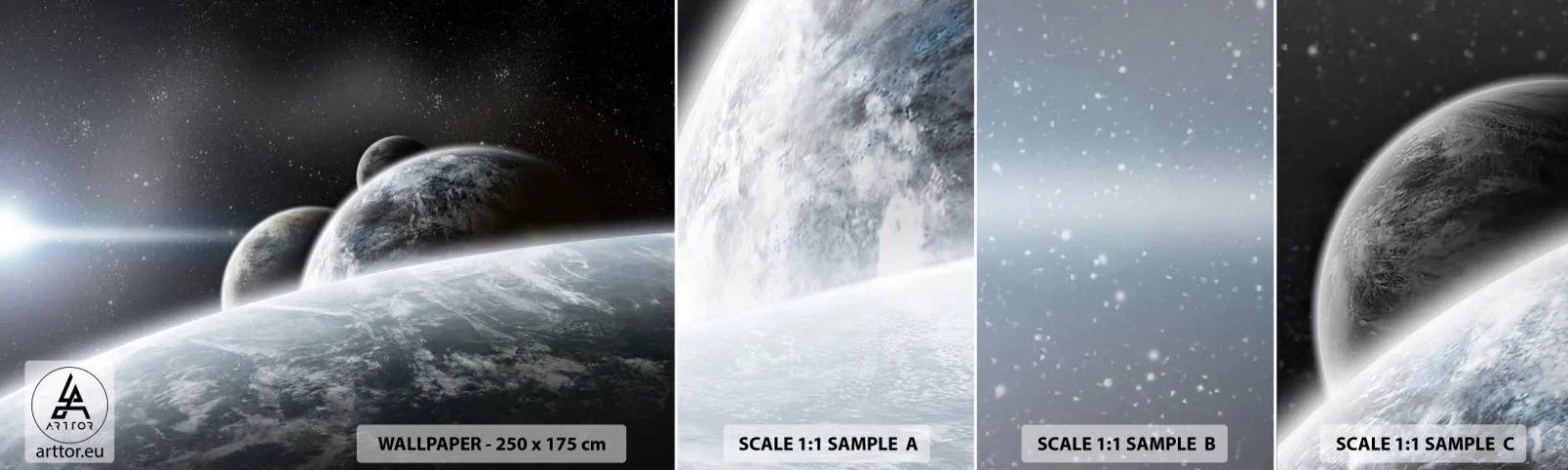 Vzorka Fototapeta Standard Eco - Vesmírna hudba sfér - Astronómia, Kozmos, Galaxia - 100x30 cm