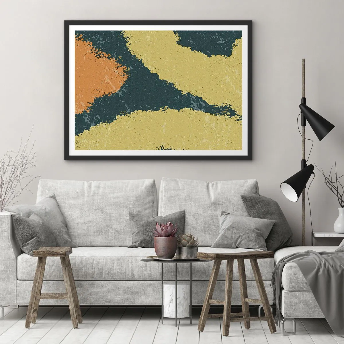 Plagát v čiernom ráme - Abstrakcia – spomalený pohyb - 50x40 cm