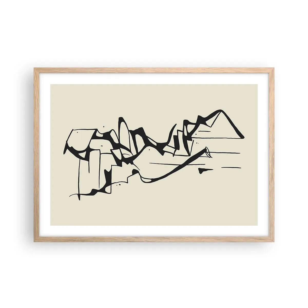 Plagát v ráme zo svetlého duba - Možná krajina - 70x50 cm