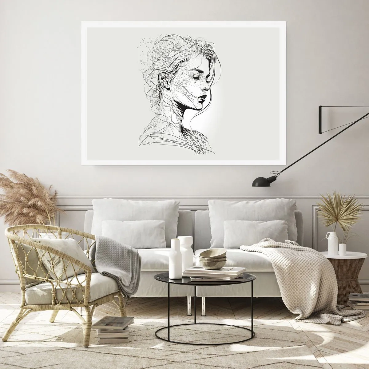 Plagát - Portrét v zamyslení - 100x70 cm