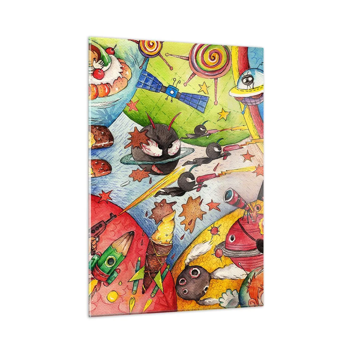 Obraz na skle - Veľké vesmírne dobrodružstvo - 50x70 cm