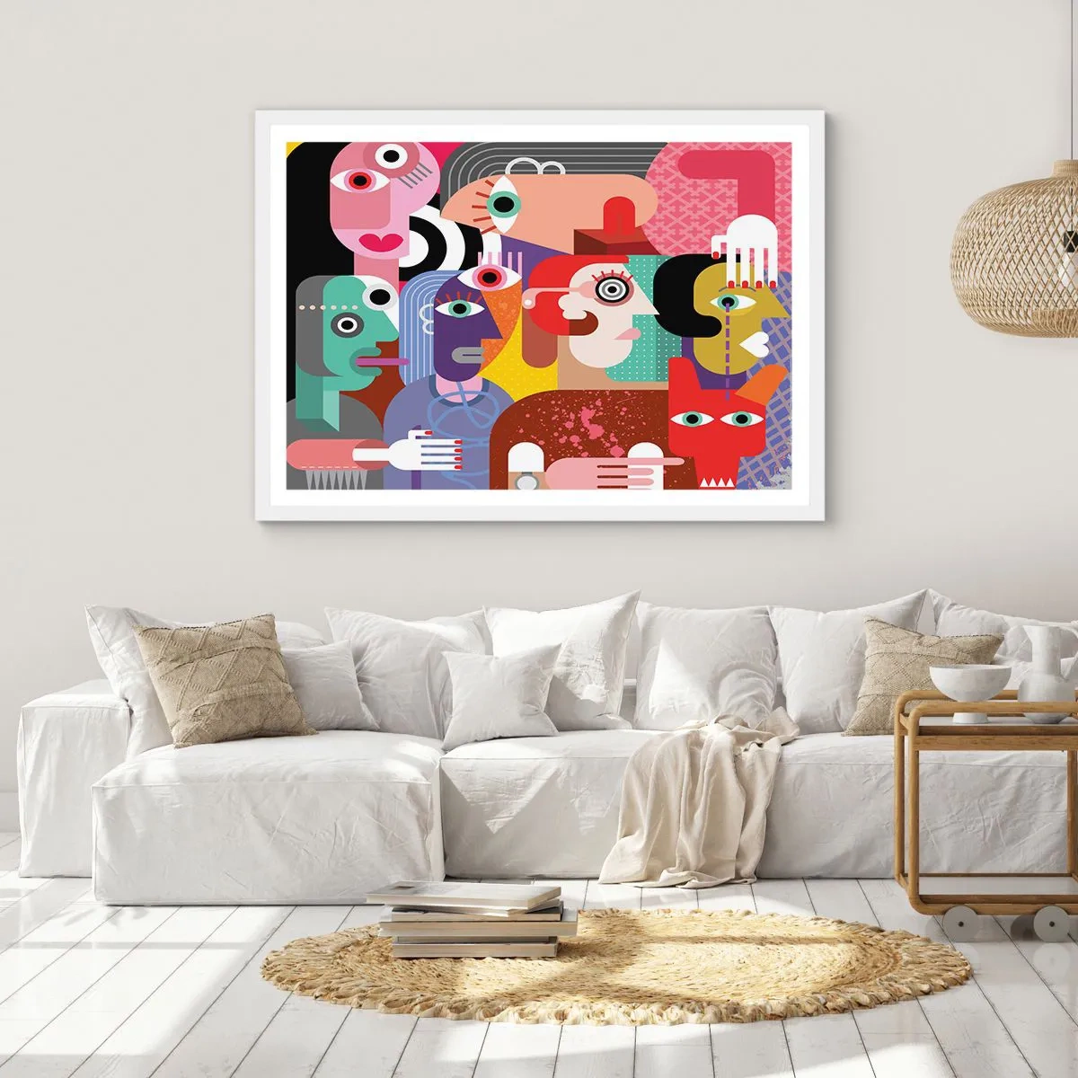 Plagát v bielom ráme - My od pána Picassa - 70x50 cm