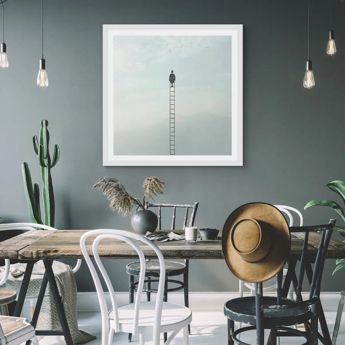 Plagát v bielom ráme - Povzniesť sa nad to - 30x30 cm