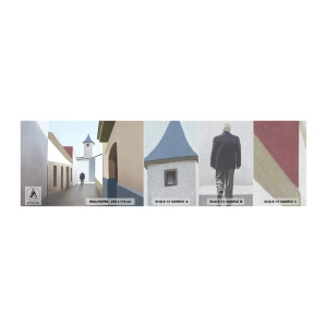 Vzorka fototapety Premium Sand - Slnečná prechádzka - Pastel, Budovy, Architektúra - 100x30 cm