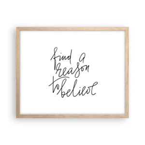 Plagát v ráme zo svetlého duba - Je to možné - 50x40 cm