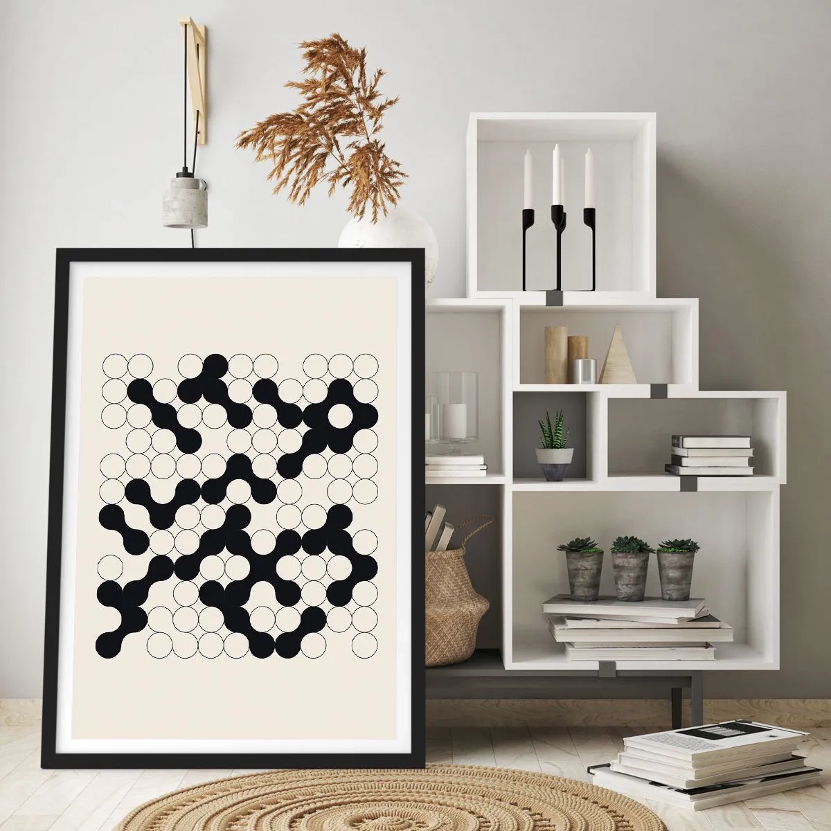 Plagát v čiernom ráme - Čínska hra – variácia - 61x91 cm