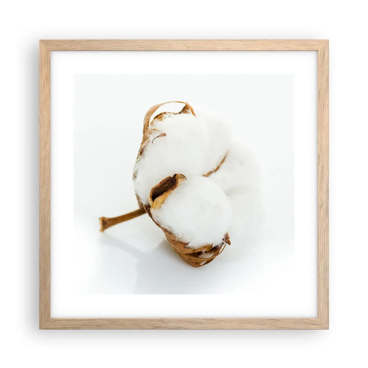 Plagát v ráme zo svetlého duba - Mäkká od prírody - 40x40 cm