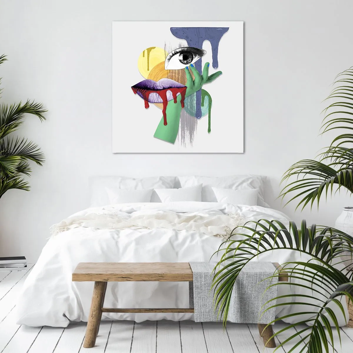 Obraz na plátne - Zdeformovaný portrét - 60x60 cm