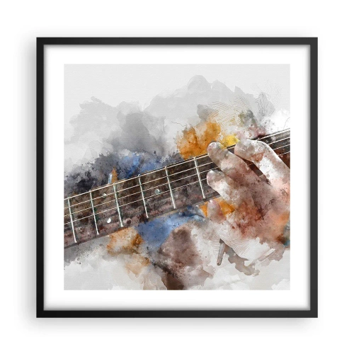 Plagát v čiernom ráme - Poézia medzi strunami - 50x50 cm