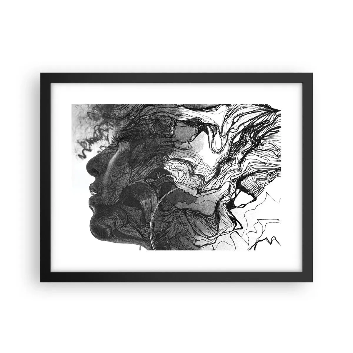 Plagát v čiernom ráme - Zapletená v snoch - 40x30 cm