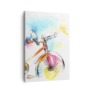Obraz na plátne - Spolu na bicykli - 50x70 cm