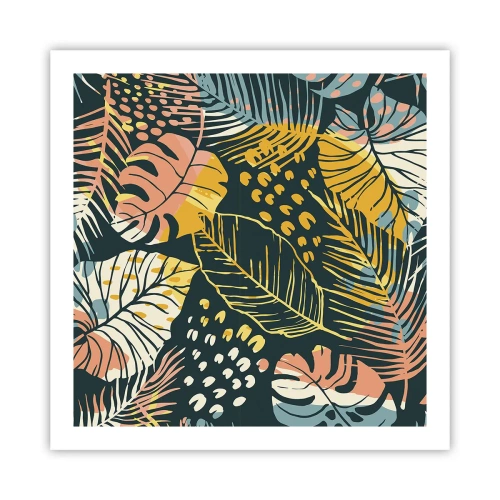 Plagát - Listová fantázia - 60x60 cm