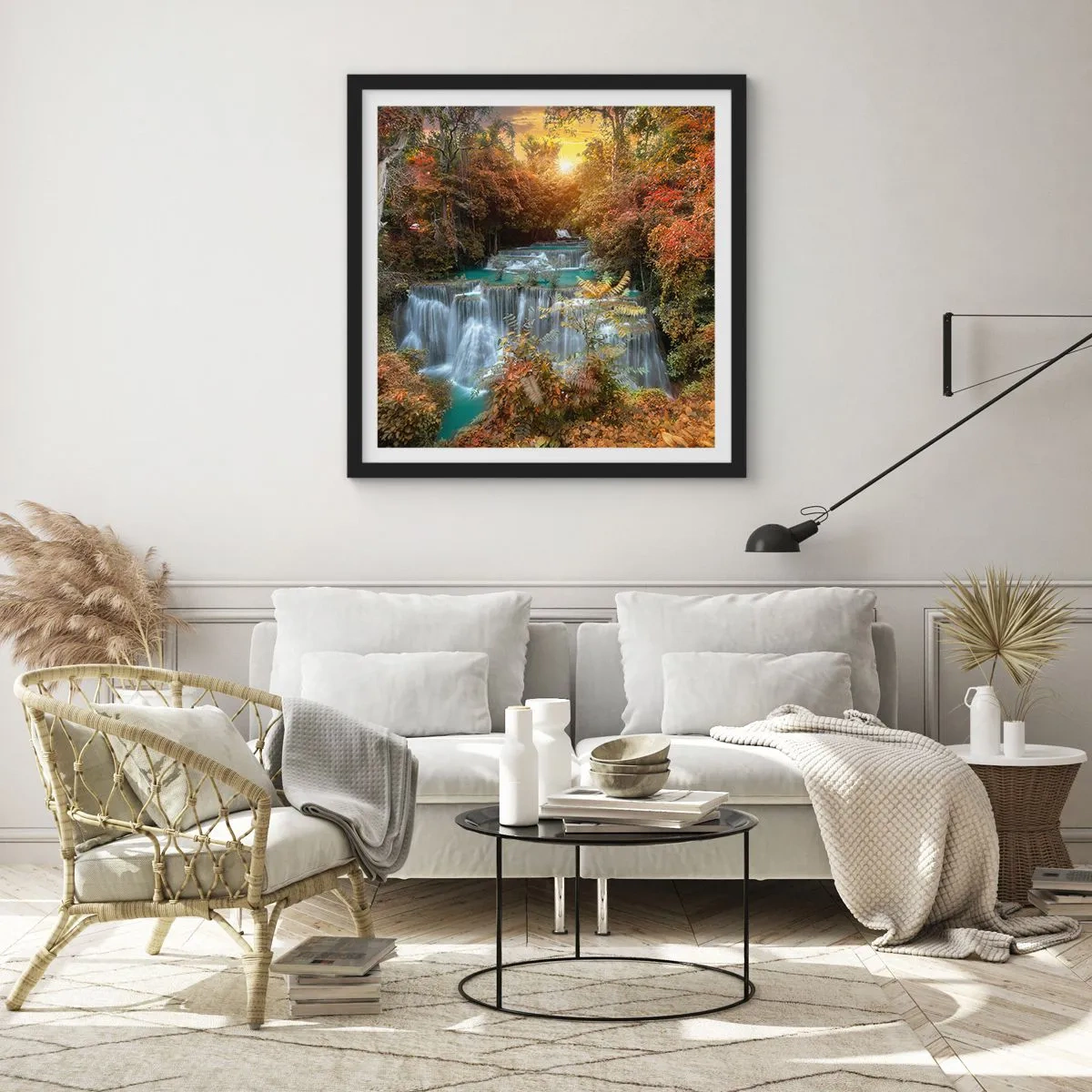 Plagát v čiernom ráme - Ukrytý poklad lesa - 40x40 cm