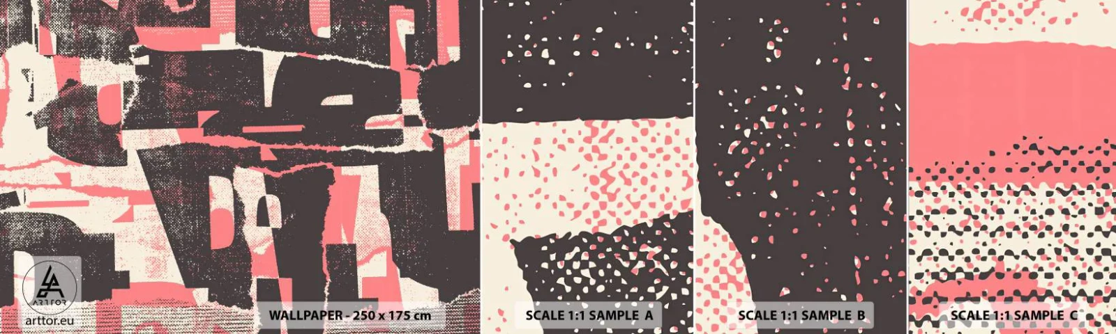 Vzorka samolepiacej fototapety Deluxe Sticker - Celý tento zhon - Koláž, Vo veku, Kus - 100x30 cm