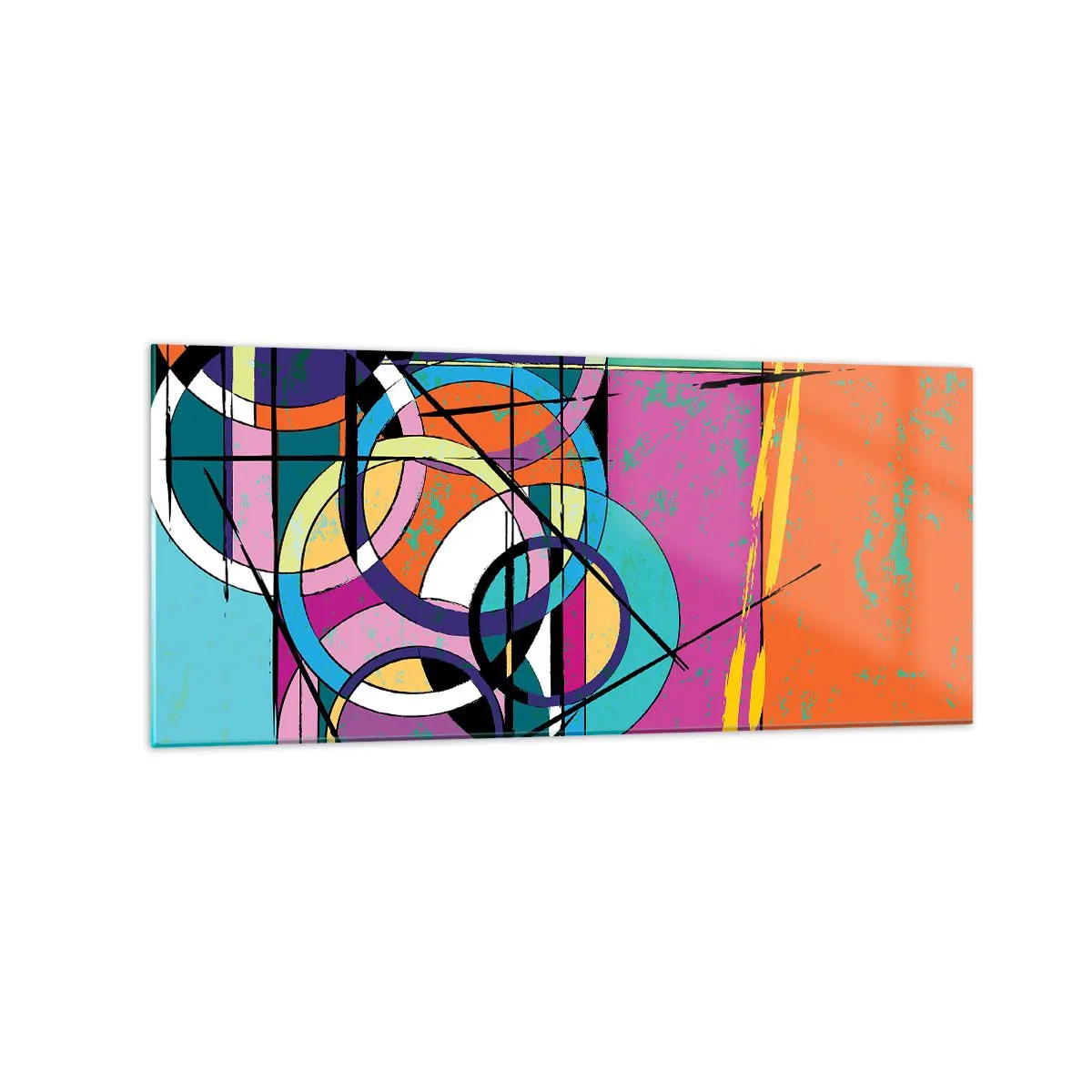 Obraz na skle - Kruh za kruhom - 120x50 cm