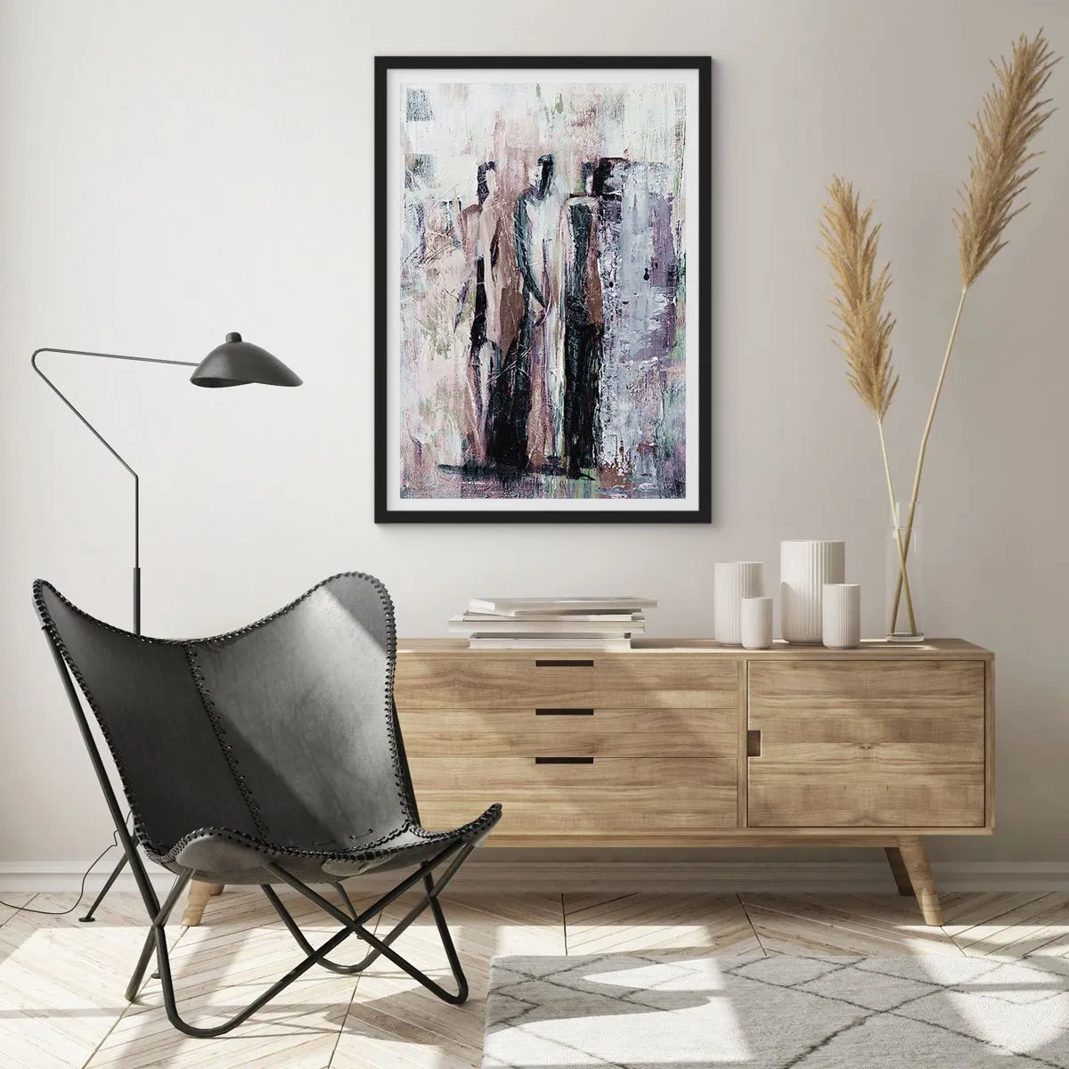 Plagát v čiernom ráme - Tajomná trojica - 70x100 cm