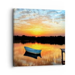 Obraz na plátne - Pozri, počúvaj, medituj - 30x30 cm