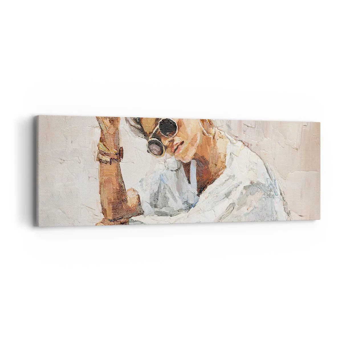 Obraz na plátne - Portrét v plnom slnku - 90x30 cm