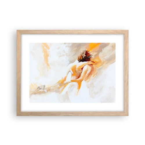 Plagát v ráme zo svetlého duba - Blízkosť v nebi - 40x30 cm