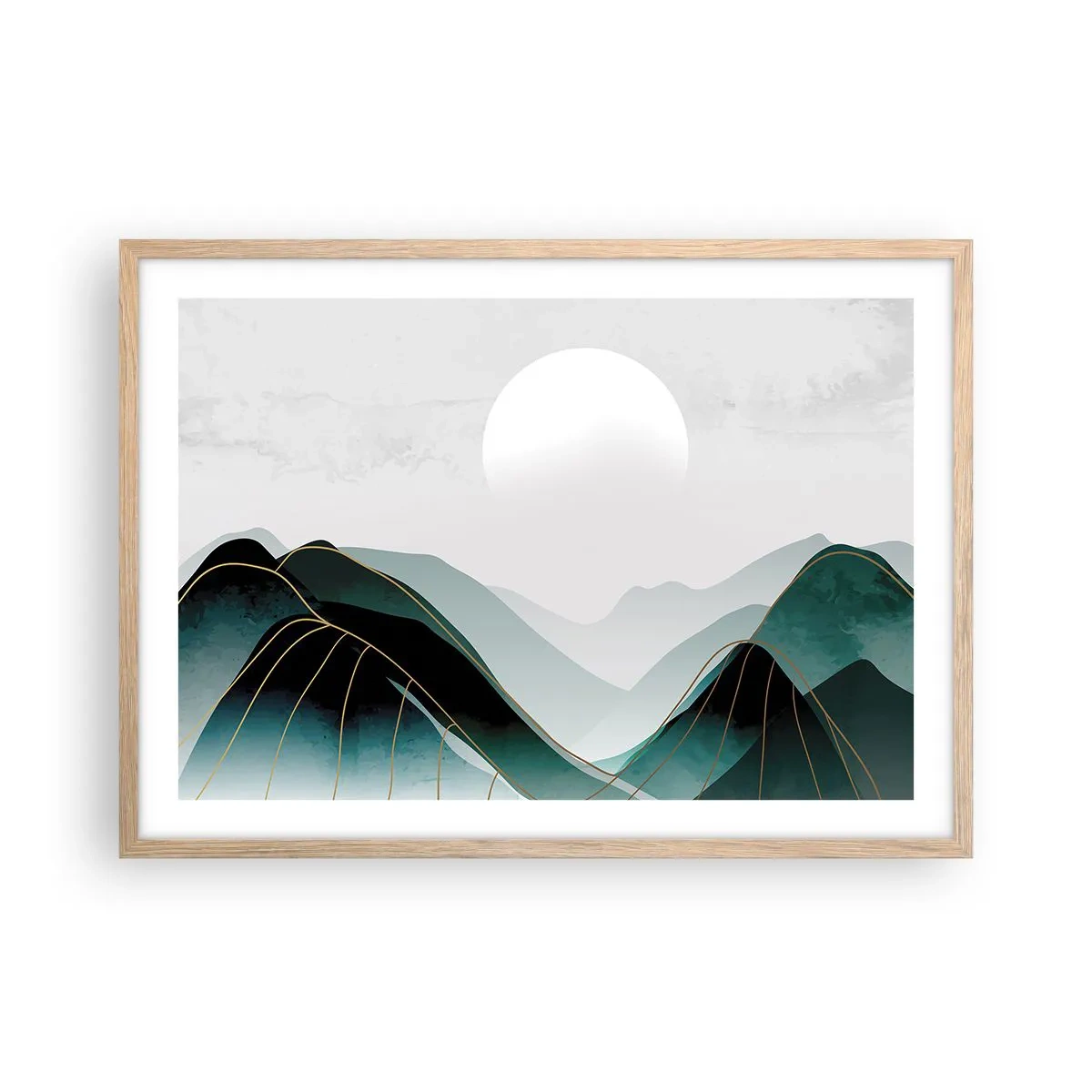 Plagát v ráme zo svetlého duba - V plnom majestáte - 70x50 cm