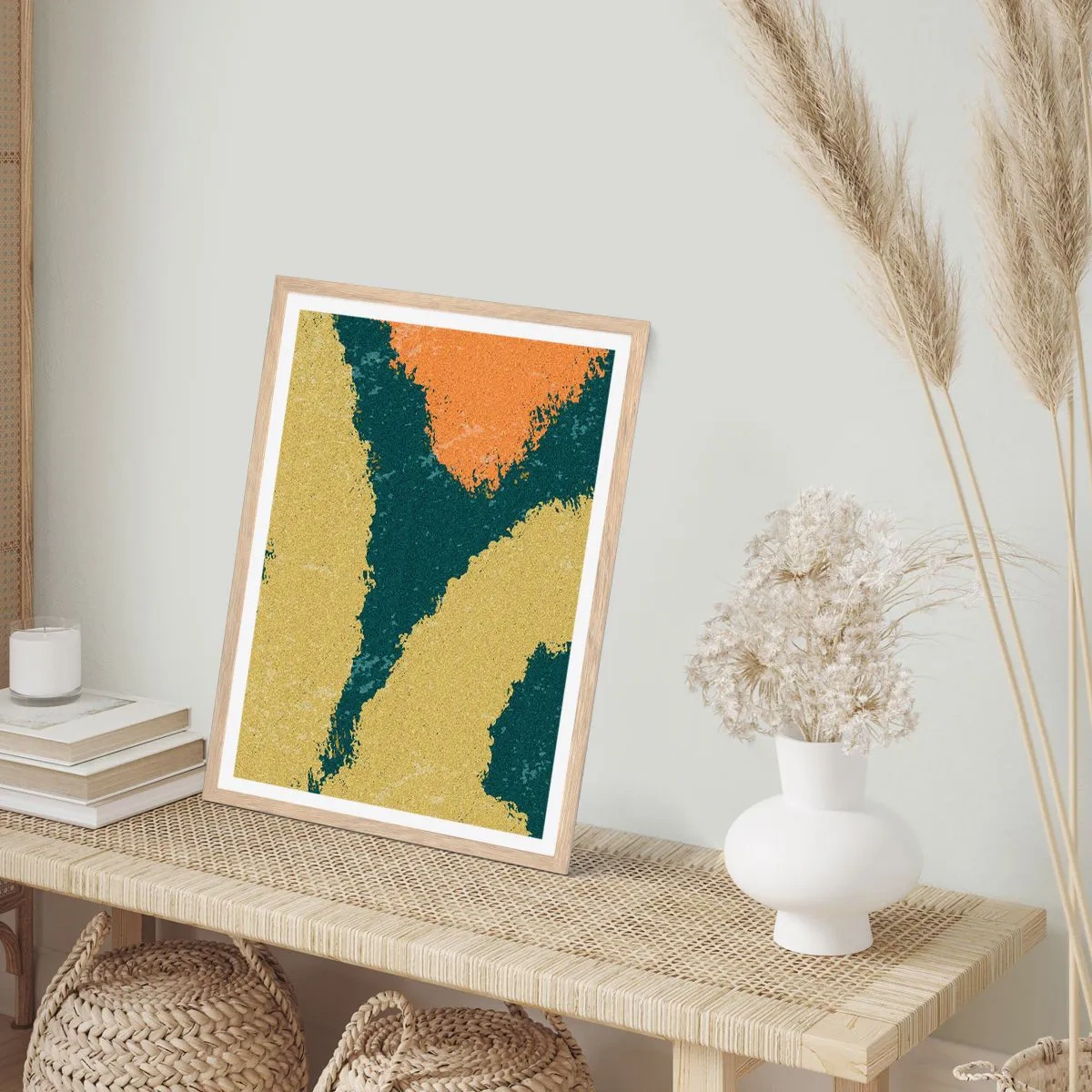 Plagát v ráme zo svetlého duba - Abstrakcia – spomalený pohyb - 50x70 cm