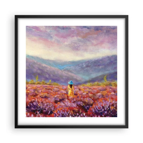 Plagát v čiernom ráme - V levanduľovom svete - 50x50 cm