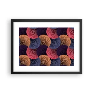 Plagát v čiernom ráme - V kruhovom rytme - 40x30 cm