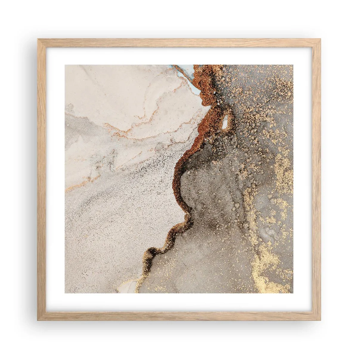 Plagát v ráme zo svetlého duba - Na hranici farieb - 50x50 cm