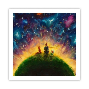 Plagát - Láska a priateľstvo - celý svet - 60x60 cm