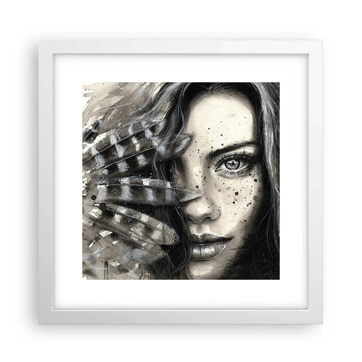 Plagát v bielom ráme - Divoká krása - 30x30 cm