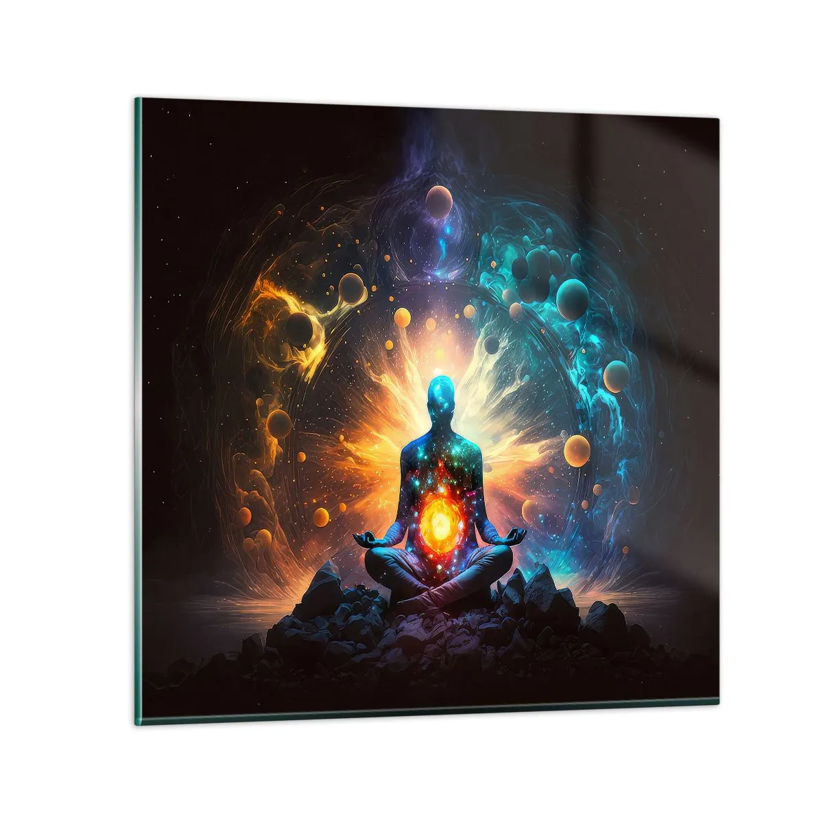 Obraz na skle - Vesmírny pokoj - 40x40 cm