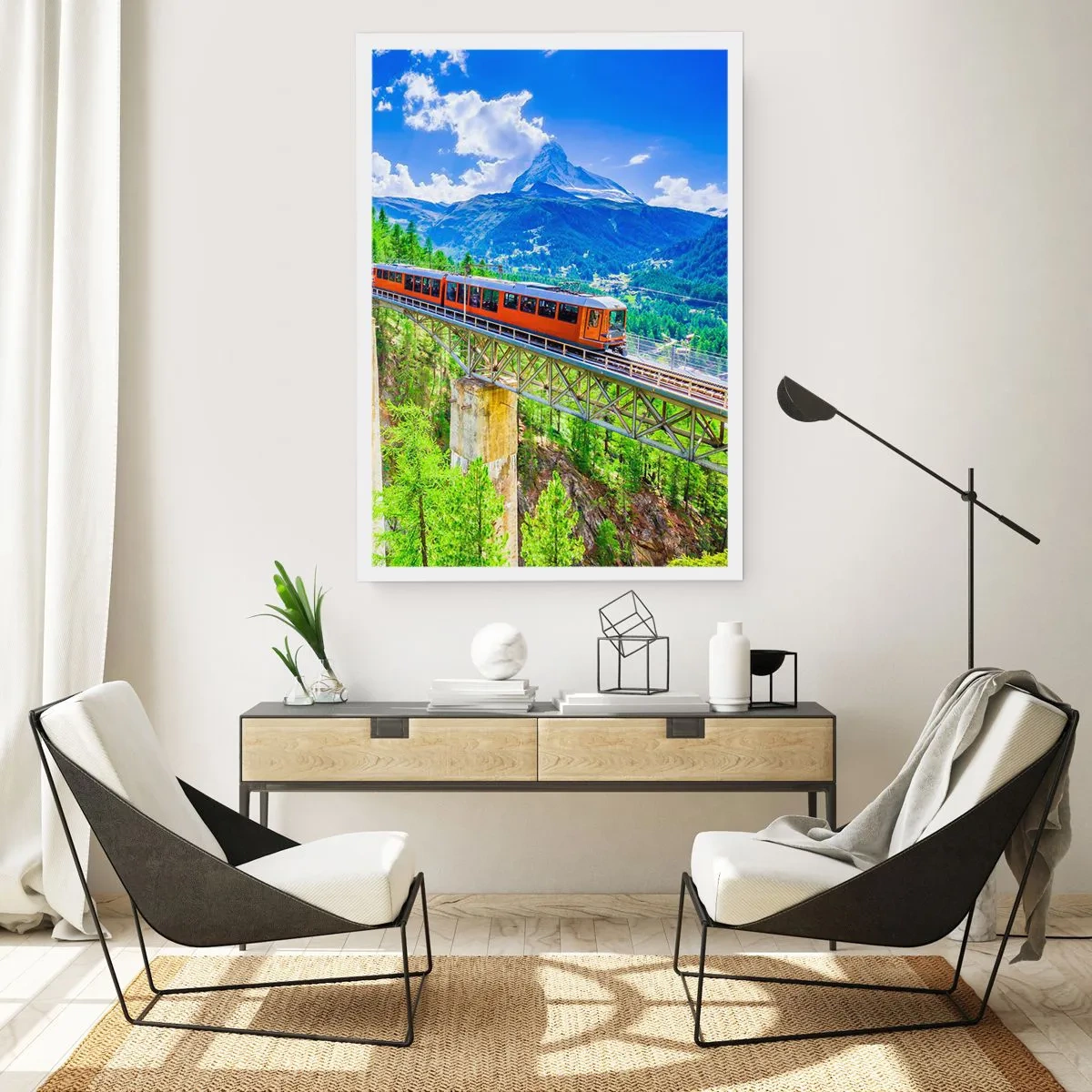 Plagát - Alpská železnica - 61x91 cm