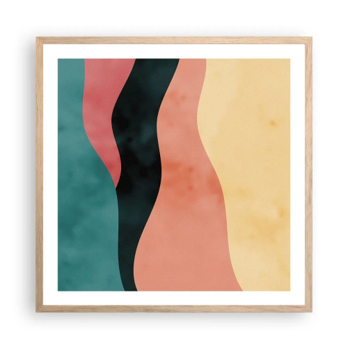 Plagát v ráme zo svetlého duba - Kompatibilný nesúlad - 60x60 cm